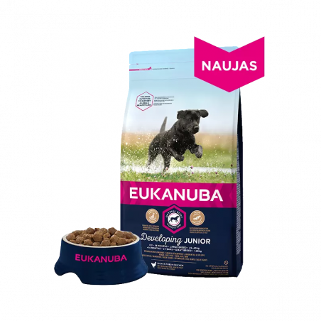 Eukanuba Large visavertis pašaras didelių veislių jauniems šuniukams su vištiena 15kg|Eukanuba