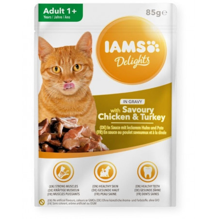 I00098 Iams Cat Delight Chicken&Turkey in gravy 85 g|IMAC