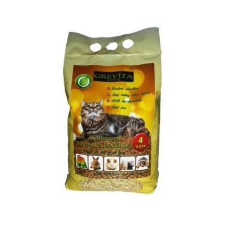 GREVITA granuliuotas medžio pjuvenų kraikas gyvūnams 4 L|Grevita