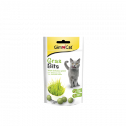 GimCat Grasbits skanėstai katėms su žole 50g