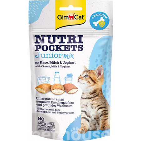 GimCat Nutri Pockets Junior Mix skanėstai katėms 60g|Gimcat