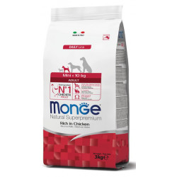 Monge Dry Dog Mini Adult 3 kg kuivtoit väikestele täiskasvanud koertele kanaga 3kg