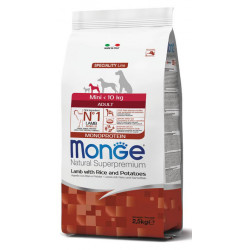 Monge spec. line monoproteiinne mini täiskasvanud kuivtoit väikestele täiskasvanud koertele lambaliha, riisi, kartuliga 2,5kg