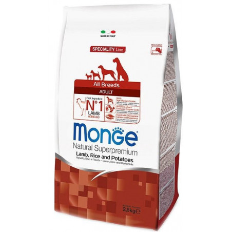 Monge adult sausas pašaras (ėriena, ryžiai, bulvės) 2,5kg|Monge