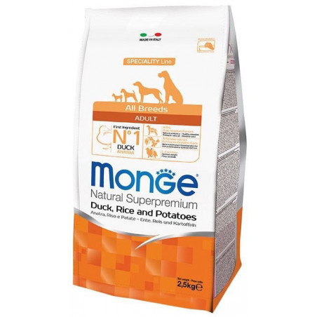 Monge adult sausas pašaras (antiena, ryžiai, bulvės) 2,5kg|Monge