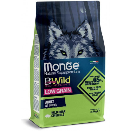 Monge BWild adult sausas pašaras (šerniena) 2,5kg|Monge