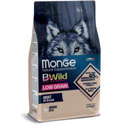 Monge BWild sausā barība pieaugušajiem (zosis) 2,5kg