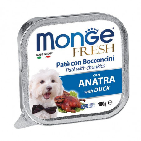 Monge Fresh paštetas šunims su antienos gabalėliais100g|Monge