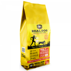 Real Dog Sensitive Simple15kg täiskasvanud koeratoit sorgo, linnuliha ja köögiviljadega