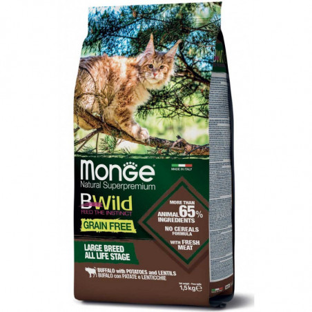 Monge BWild Large Breed (bifeļu gaļa, kartupeļi, lēcas) 10kg|Monge