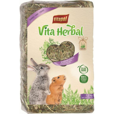 Vitapol natūralus šienas graužikams ir triušiams 1,2kg|Vitapol