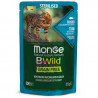 Monge BWild konservi sterilizētiem kaķiem ar tunci, garnelēm un dārzeņiem mērcē 85g|Monge