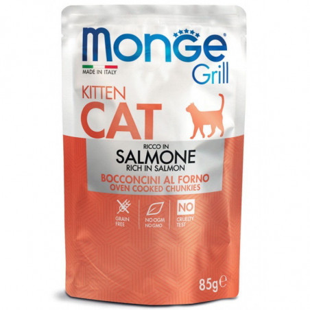 Monge GRILL Kitten kassikonserv lõhega 85g|Monge