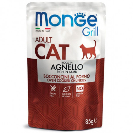 Monge GRILL Adult konservuotas pašaras katėms su ėriena 85g|Monge