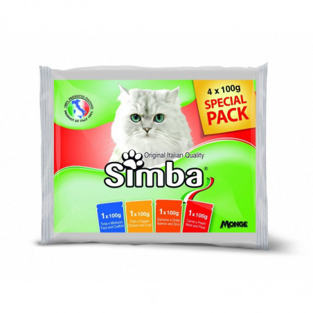 Simba karma w puszkach dla kotów różne smaki 4x100g mix|Simba
