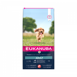 Eukanuba S/M karma pełnoporcjowa dla dorosłych psów z łososiem i jęczmieniem, 12 kg