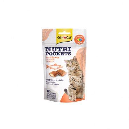02.419435 GIMCAT NUTRI POCKETS Fish with Salmon 60 G|Gimcat