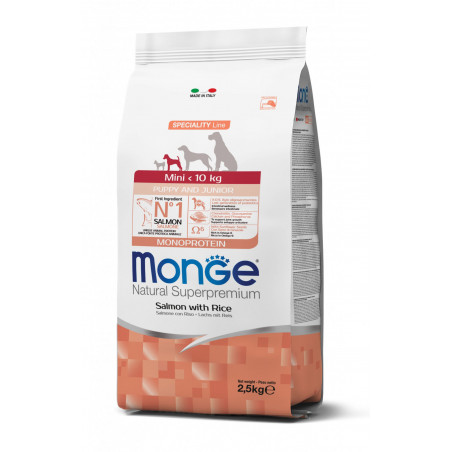 Monge spec.line monoproteiiniga mini Puppy kuivtoit väikest tõugu kutsikatele lõhe ja riisiga 2,5kg|Monge