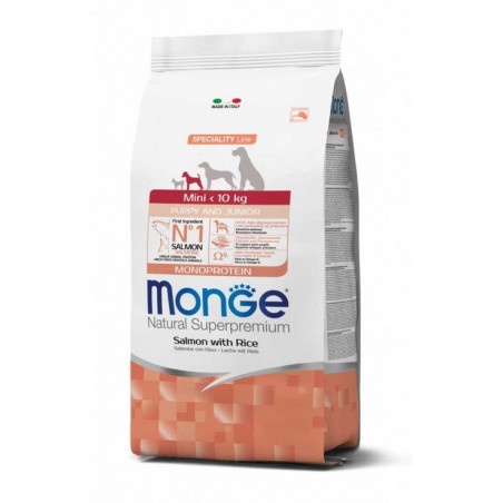 Monge spec.line monoprotein mini Puppy sausas pašaras mažų veislių jauniems šuniukams su lašiša ir ryžiais 7,5kg|Monge