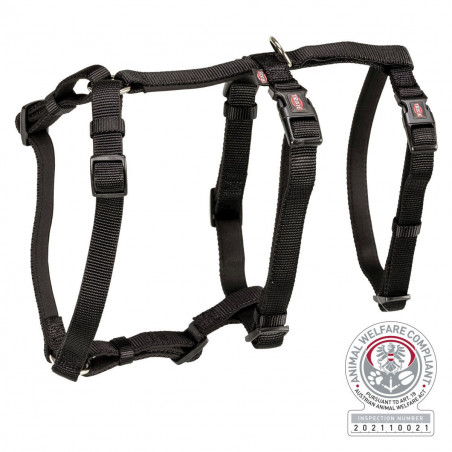 TRIXIE Szelki antynapadowe z zabezpieczeniem przed ucieczką, S-M 40-65 cm-15 mm, czarne|Trixie