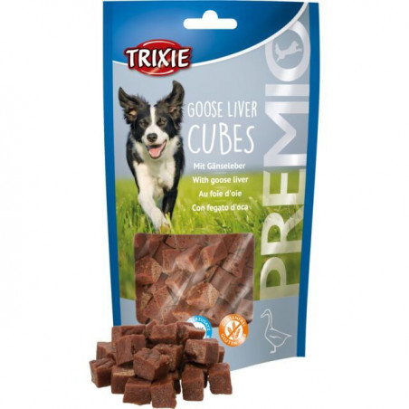 TRIXIE PREMIO skanėstai šunims, žąsies kepenų kubeliai, 100 g|Trixie