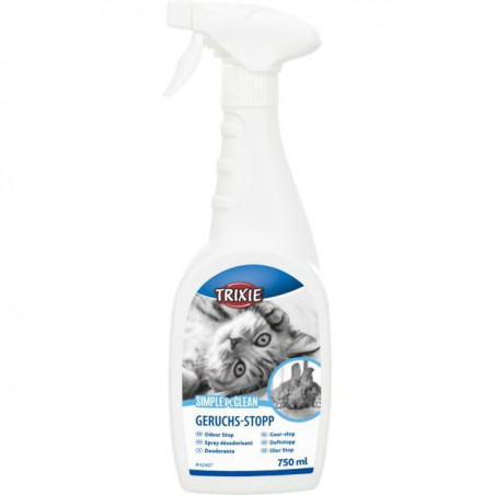 TRIXIE Simple'n'Clean Spray odświeżający do toalet dla kotów, 750 ml|Trixie