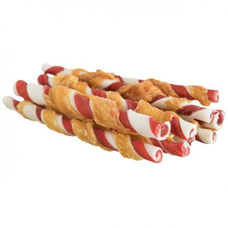 TRIXIE Denta Fun Barbecue Chicken Rolls do żucia, 12 cm, 10 szt./80 g|Trixie