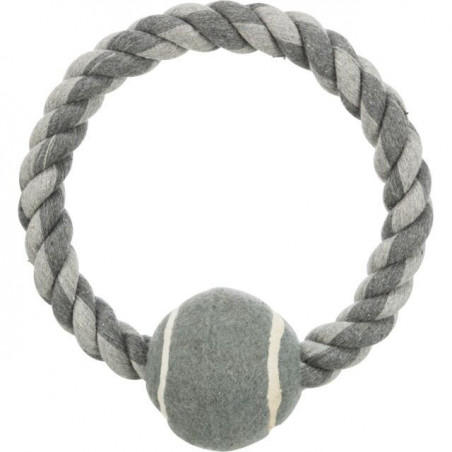 TRIXIE gredzens, virve ar tenisa bumbiņu, 6 cm/18 cm|Trixie