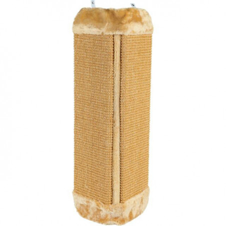 TRIXIE kraapimispost XL nurgas, sisal/ploom, koos kassikarbiga, 32x60 cm, hall/helehall|Trixie