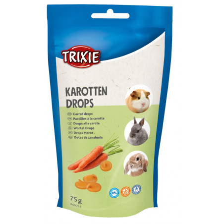 TRIXIE dropsy marchewkowe dla królików i gryzoni, 75 g (opakowanie 12 szt.)|Trixie