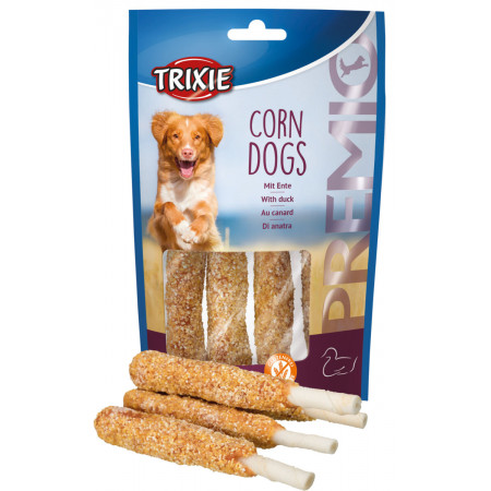 TRIXIE PREMIO gardumi suņiem Kukurūzas suņi, pīle, 4 gab./100 g|Trixie