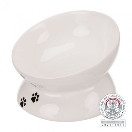 TRIXIE Bļoda, paaugstināta, keramiska, 0,15 l 13 cm, balta|Trixie