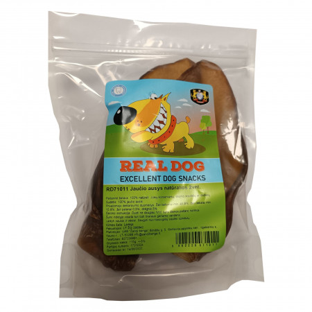 RD71011 Jaučio ausys natūralios 2vnt.|Real Dog