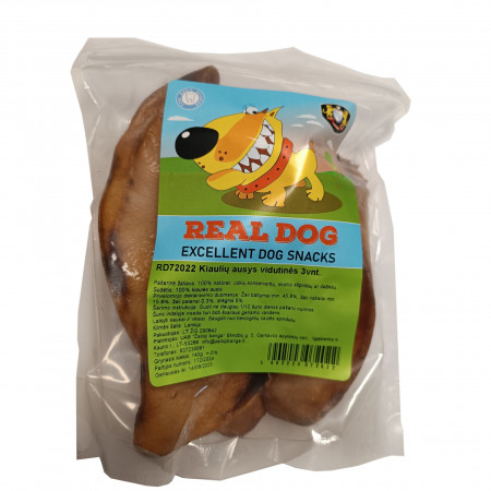 RD72022 Kiaulės ausys vidutinės 3vnt.|Real Dog