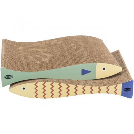 TRIXIE Fish scratcher, kartons, 2 gab., 40 × 30 × 11 cm, piparmētru/krēma krāsā|Trixie