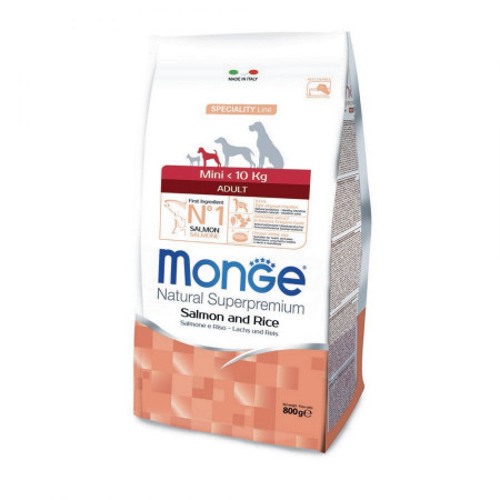 Monge Dry Dog Spec. Line - Mini Adult Salmon &amp rice 0,8kg|Monge