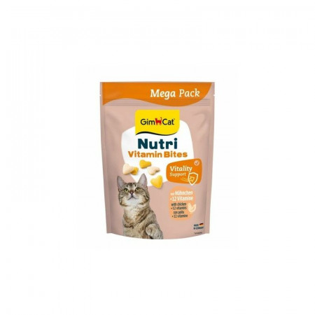 GIMCAT NUTRI VITAMIN BITES CHICKEN (su vitaminais ir vištiena) 425 G|Gimcat