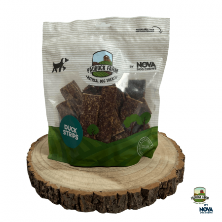 Antienos juostelės skanėstas šunims – Duck Strips, 500 g – Paddock Farm|