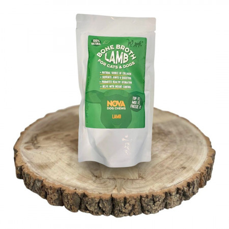 Ėrienos sultinys šunims ir katėms Lamb Bone Broth, 230ml|Nova Dog Chews