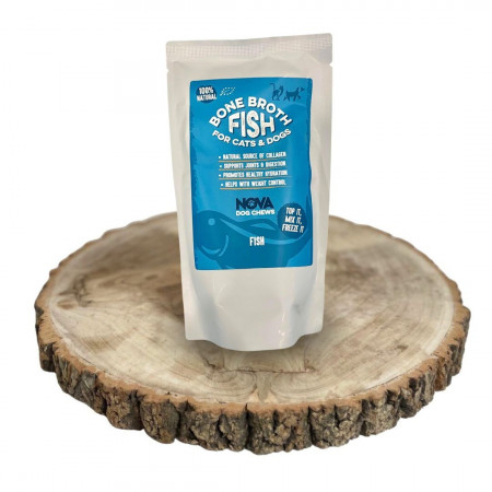 Žuvies sultinys šunims ir katėms Fish Bone Broth, 230ml|Nova Dog Chews