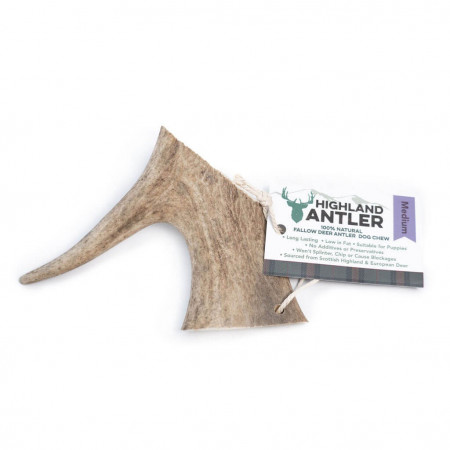 Danieliaus ragas šunims – Highland Fallow Antler – M dydis 76–150 g|Highland Antler