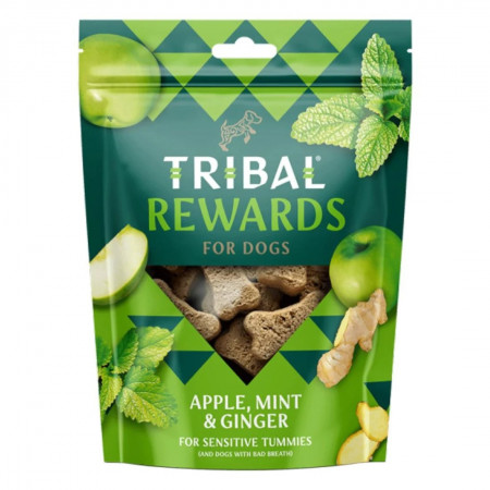 Sausainiai šunims su obuoliais, mėta ir imbieru – Apple, Mint & Ginger, 125 g – Tribal Rewards|Tribal