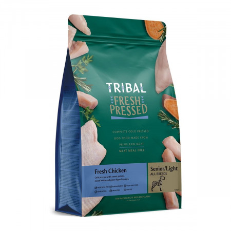 Külmpressitud koeratoit vanemate koerte jaoks ja dieediga kana - Tribal Fresh Pressed Senior/Light Chicken|Tribal