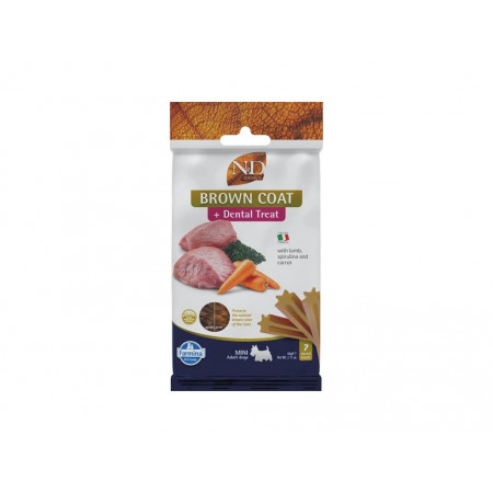 FARMINA N&ampD BROWN - DOG TREAT - Lamb Potato Carrot&ampSpirulina ADULT MINI 60 g|Farmina