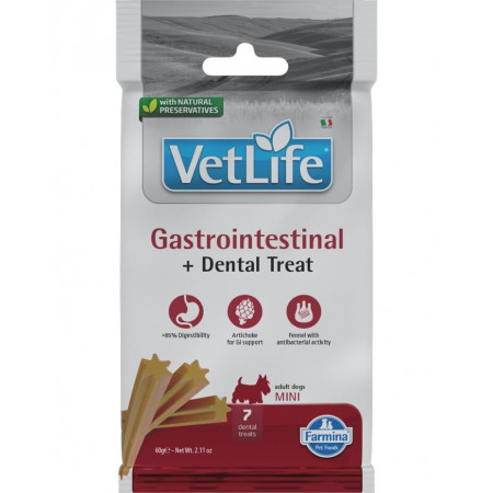 FARMINA VET LIFE - DOG TREAT - GASTROINTESTINAL ADULT MINI 60 g|Farmina