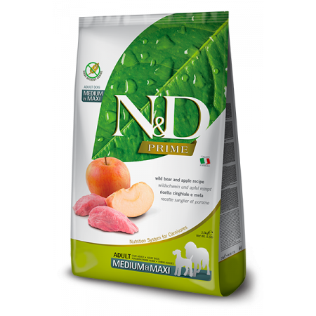 FARMINA N&ampD PRIME - DOG Dry Wild Boar&ampApple ADULT MED&ampMAX 2,5 kg|Farmina