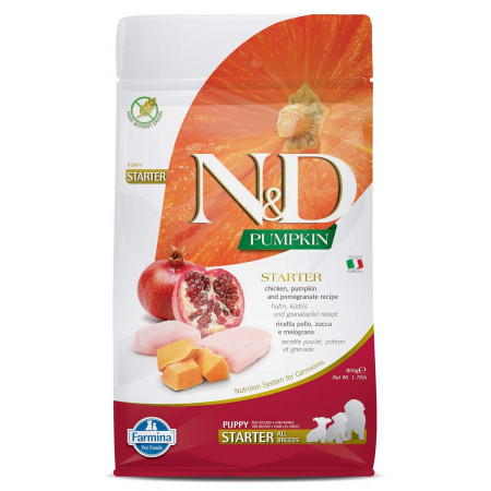 FARMINA N&ampD PUMPKIN - DOG Dry Chicken&ampPomegranate STARTER PUPPY ALL BR 800 g|Farmina