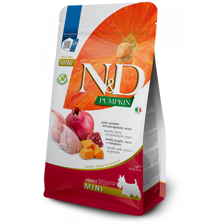 FARMINA N&ampD PUMPKIN - DOG Dry Quail&ampPomegr ADULT MINI 2 kg|Farmina