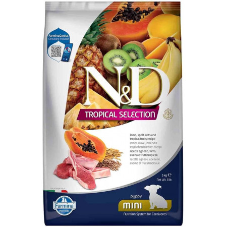 FARMINA N&ampD TROPICAL SELECTION - DOG Dry Lamb PUPPY MINI 5 kg|Farmina