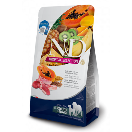 FARMINA N&ampD TROPICAL SELECTION - DOG Dry Lamb ADULT MED&ampMAX 2 kg|Farmina